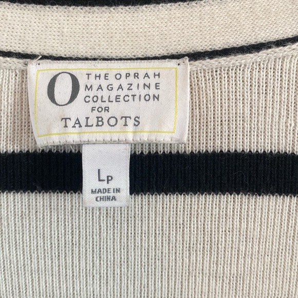 Talbots long striped nautical cardigan. - Picture 3 of 7